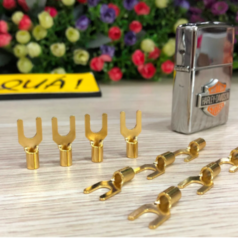  T3-13G Đầu cos dây đồng mạ vàng - Insulated Spade Terminals 