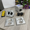 T14-06E Mặt nhôm phay dày cho ổ cắm điện tiêu chuẩn Mỹ - Mẫu chuyên nghiệp - Hết hàng