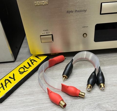  T6-20F​ Dây adaptor tín hiệu dạng trung gian cho dây dẫn 1 ra 2 RCA (Y-Splitter) 