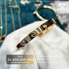 LW12002-Lắc C.A.R.T.I.E.R 10K 6 kim Moissanite bản đặc