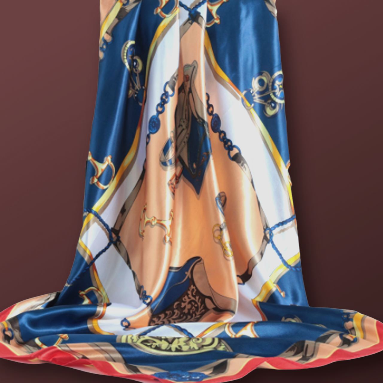 Khăn lụa satin 02 CN Xanh kem 1