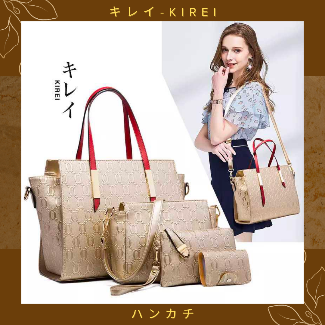 Set 4 Kirei luxury office bags CN Gold 1