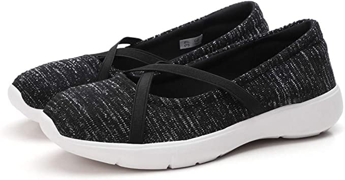 Giày Nhật búp bê Kirei breathable walk straps HD Đen