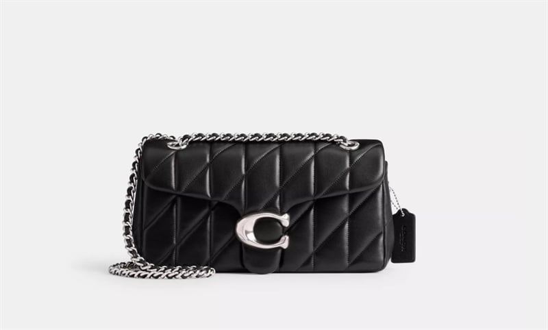 Túi Coach Tabby Shoulder 26 Quilting DS Black/Silver