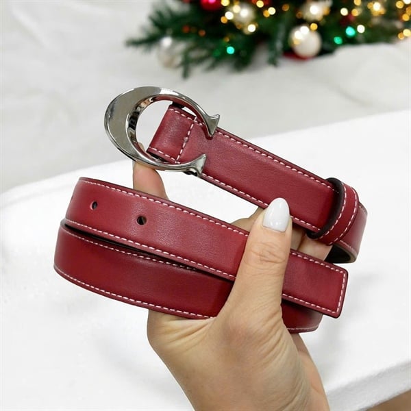Coach Logo DS Belt Reb/Silver