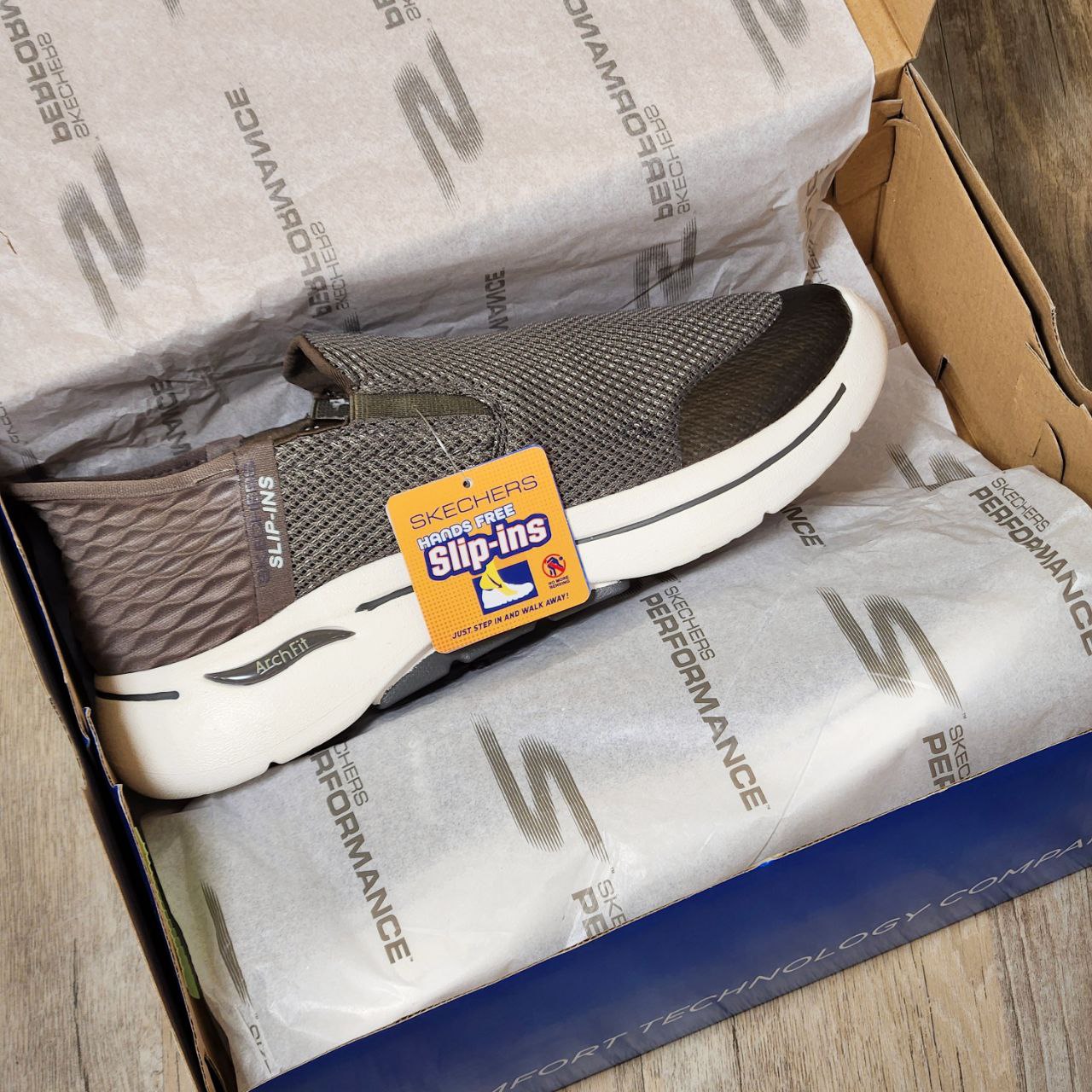 Skechers Slip-Ins 216259 MV Taupe Sports Shoes