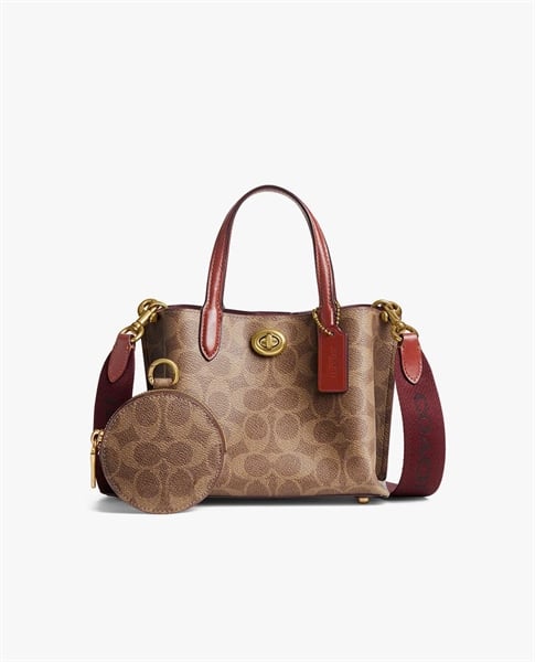 Túi Coach Willow Tote Bag 18 in Sig Canvas DS Brown