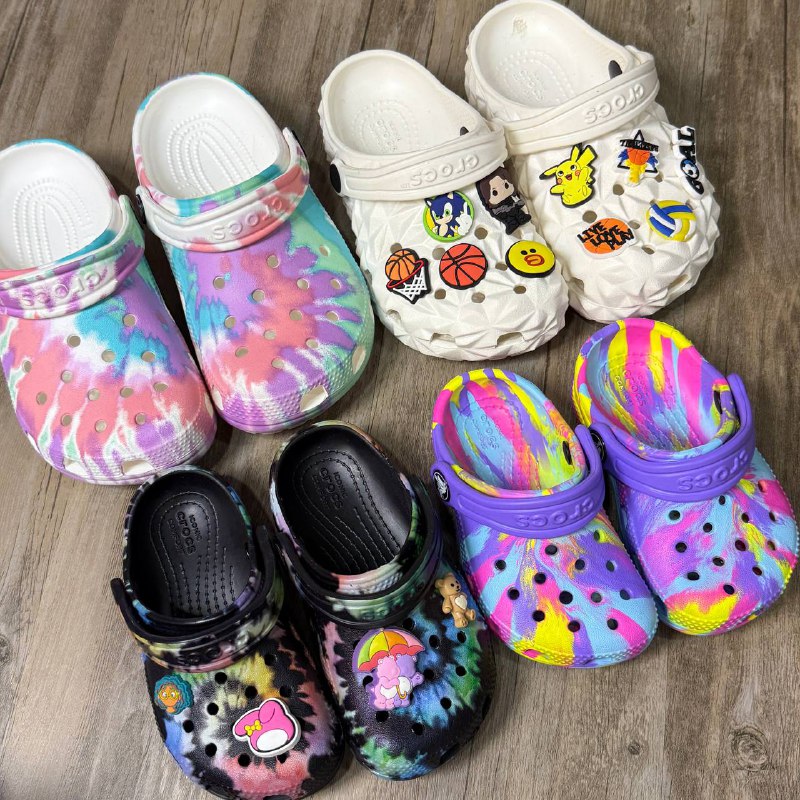  Dép Crocs Kid Classic Clog Loang HN Black 