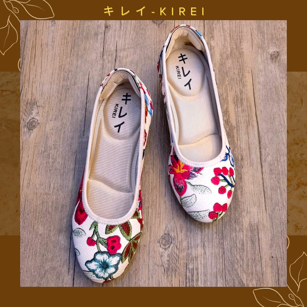 Kirei office 3D FEP 4P HI Canoe Doll Japanese shoes pink and white 1