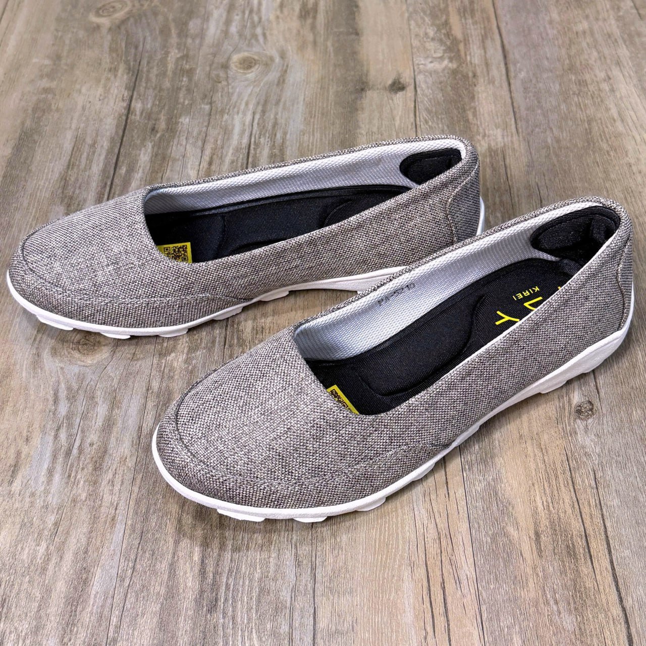 Giày Nhật búp bê Kirei walk canvas đế dẻo KH Xám