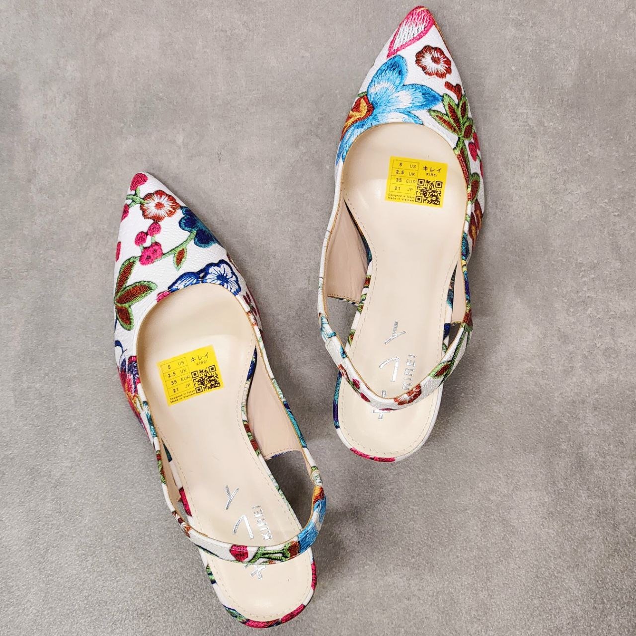 Giày Sandal Kirei 3D FEP 7P 02 CP Hồng/Trắng