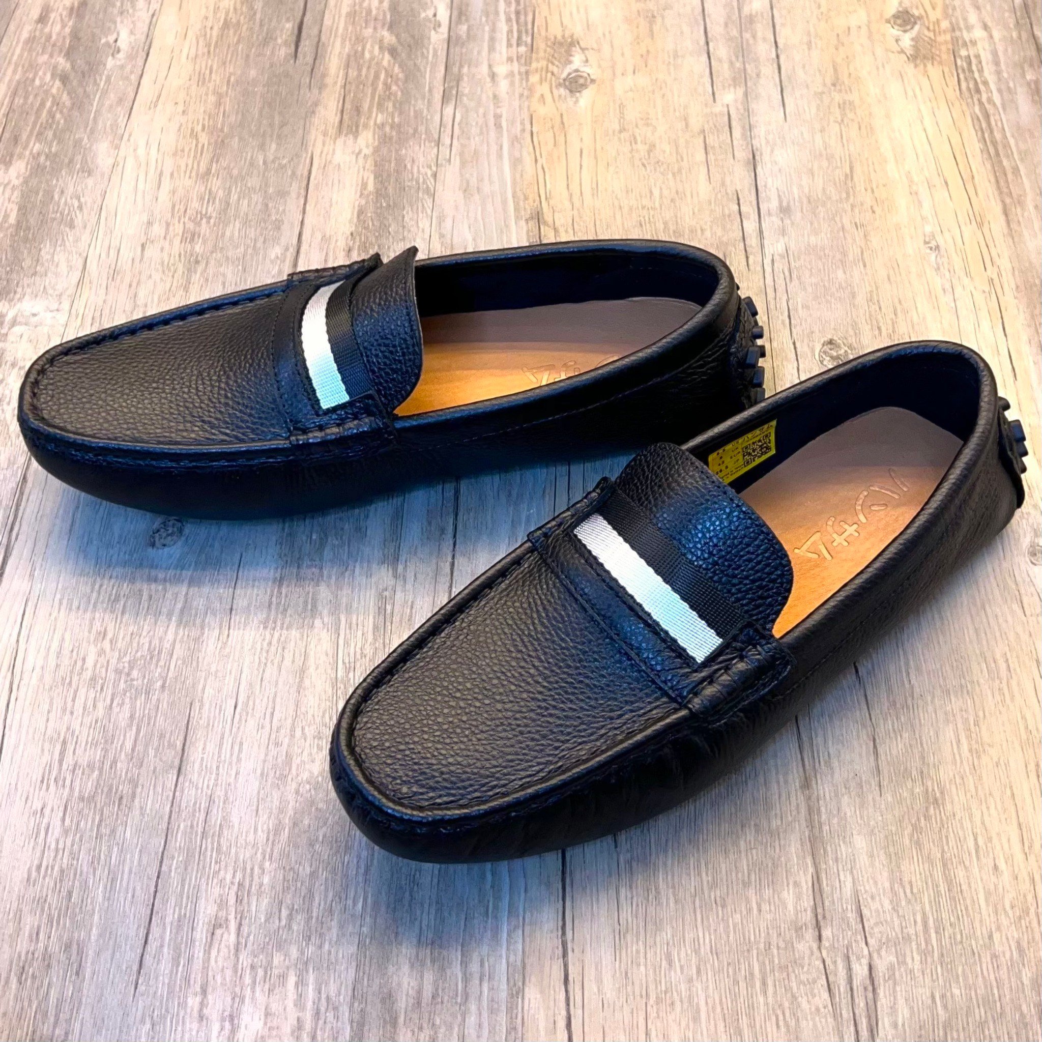 Giày Mọi Nhật Hansamu Penny Vải HO Black