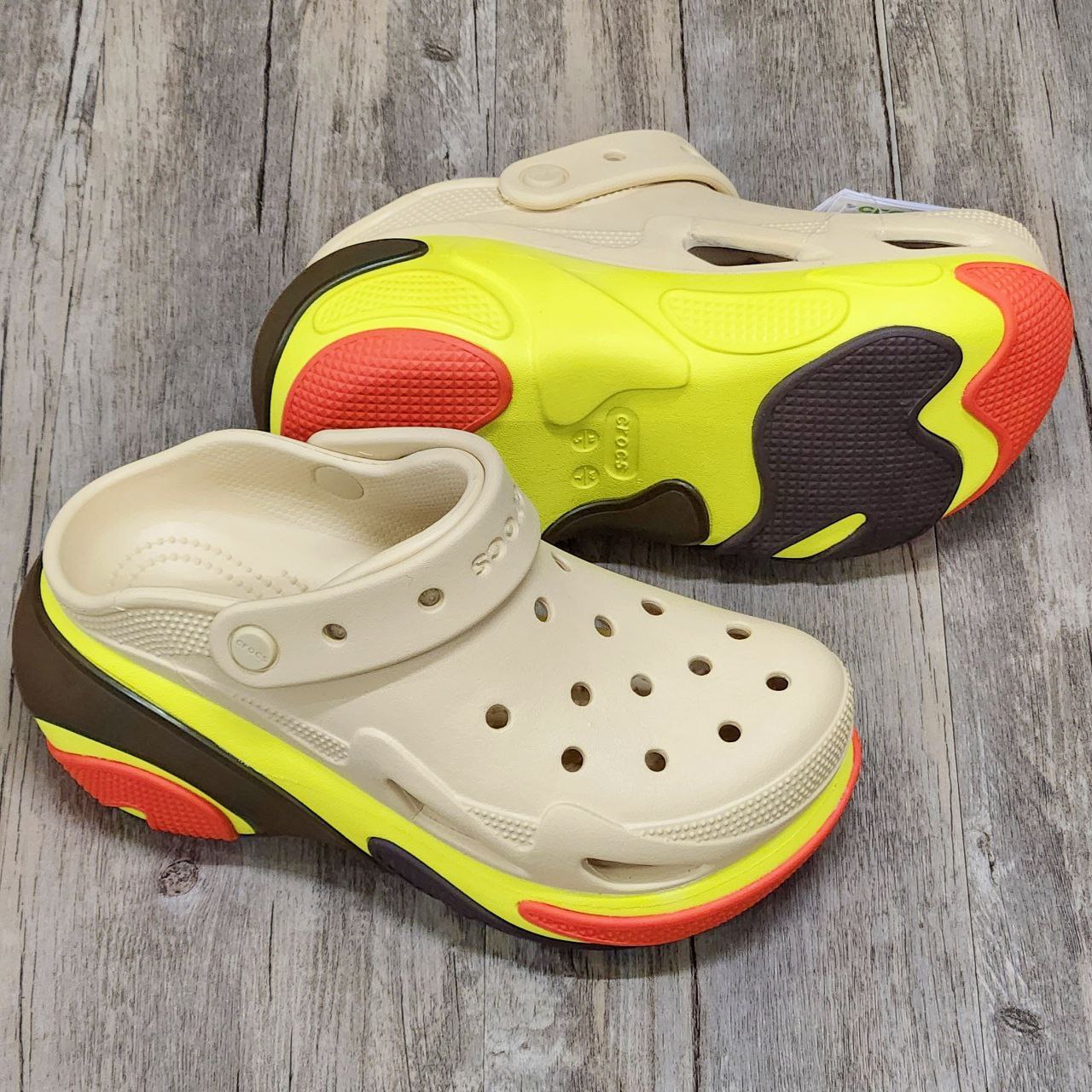 Dép Crocs Clog Bubble Crush HN Bone