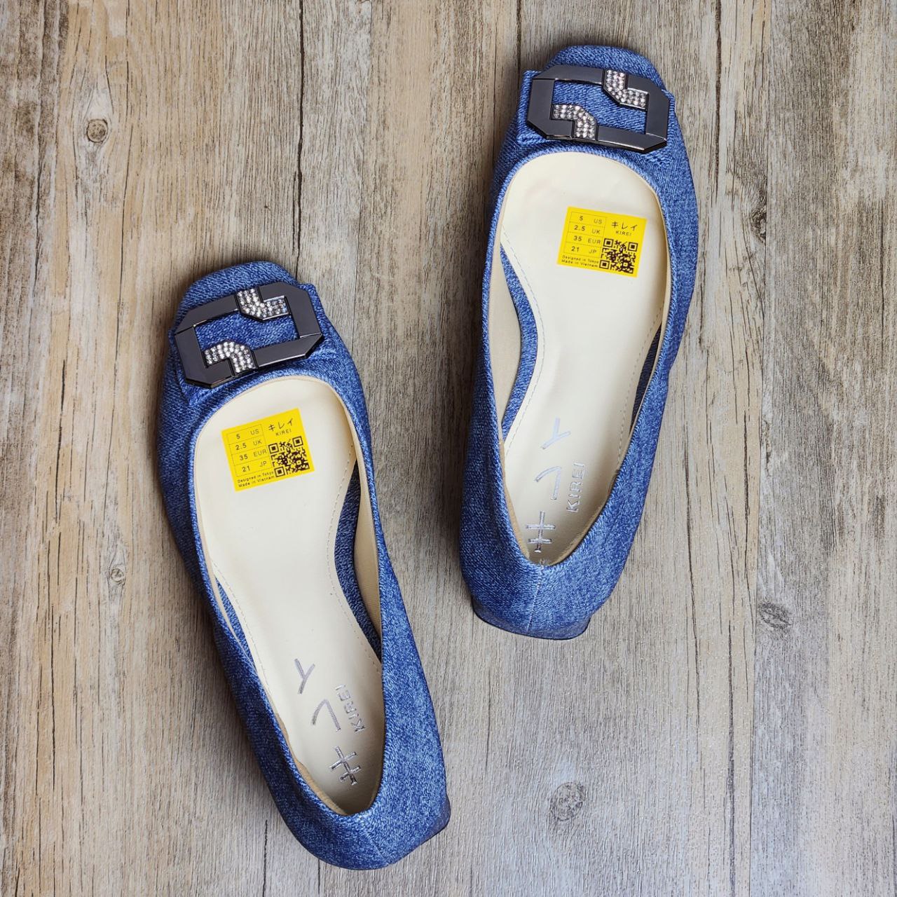 Giày Kirei cao gót 3D-Print 4P CP Jeans