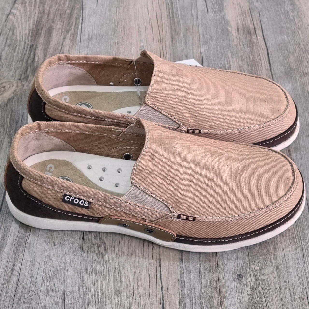  Giày Crocs Mens Walu Slip-ons HN Brown 