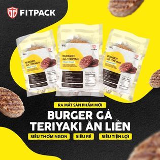 COMBO 10 GÓI BURGER GÀ TERIYAKI ĂN LIỀN FITPACK 150G