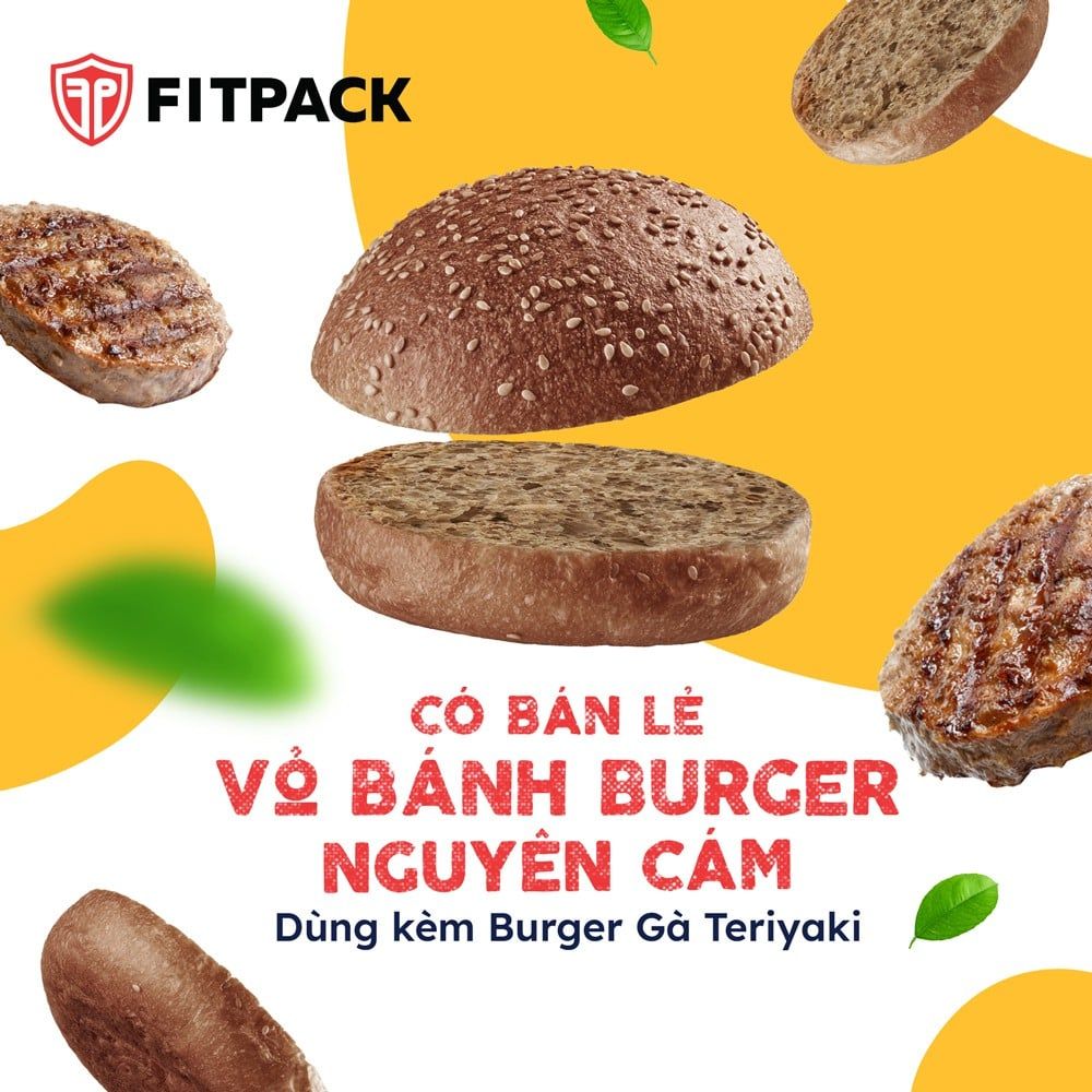 BURGER Gà Teriyaki ăn liền Fitpack 150g