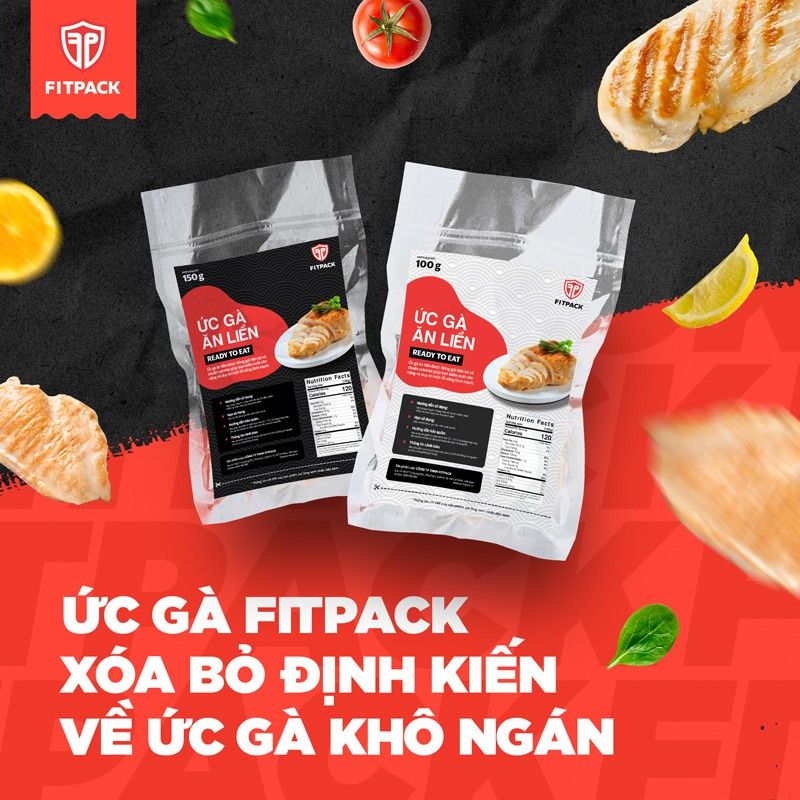 100g Ức Gà Ăn Liền Fitpack 8 Vị