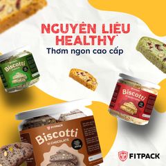 BISCOTTI nguyên cám giảm cân ăn kiêng 3 vị Fitpack