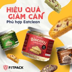 BISCOTTI nguyên cám giảm cân ăn kiêng 3 vị Fitpack