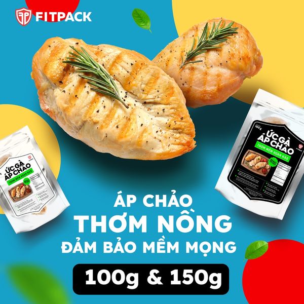 Ức gà áp chảo nguyên vị siêu mềm Fitpack  giảm cân eatclean