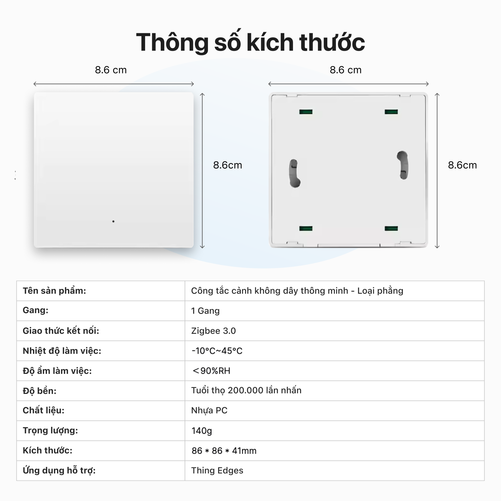  Công Tắc Cảnh Thông Minh 1 Nút 