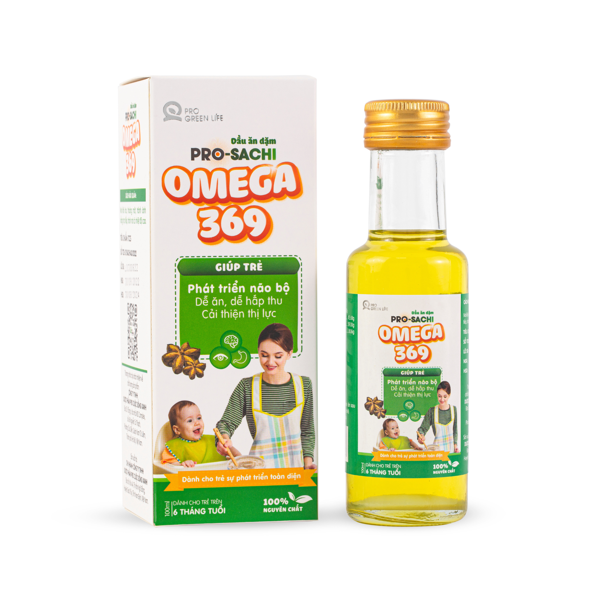  Dầu ăn dặm Pro-Sachi Omega 369 (Chai 100ml) 