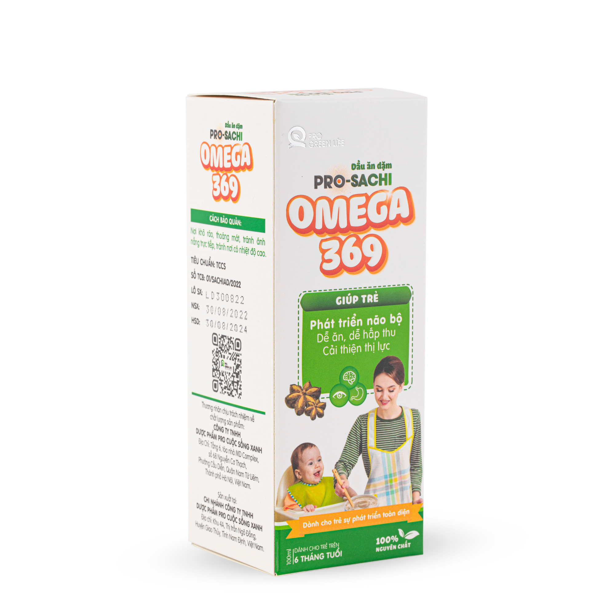  Dầu ăn dặm Pro-Sachi Omega 369 (Chai 100ml) 