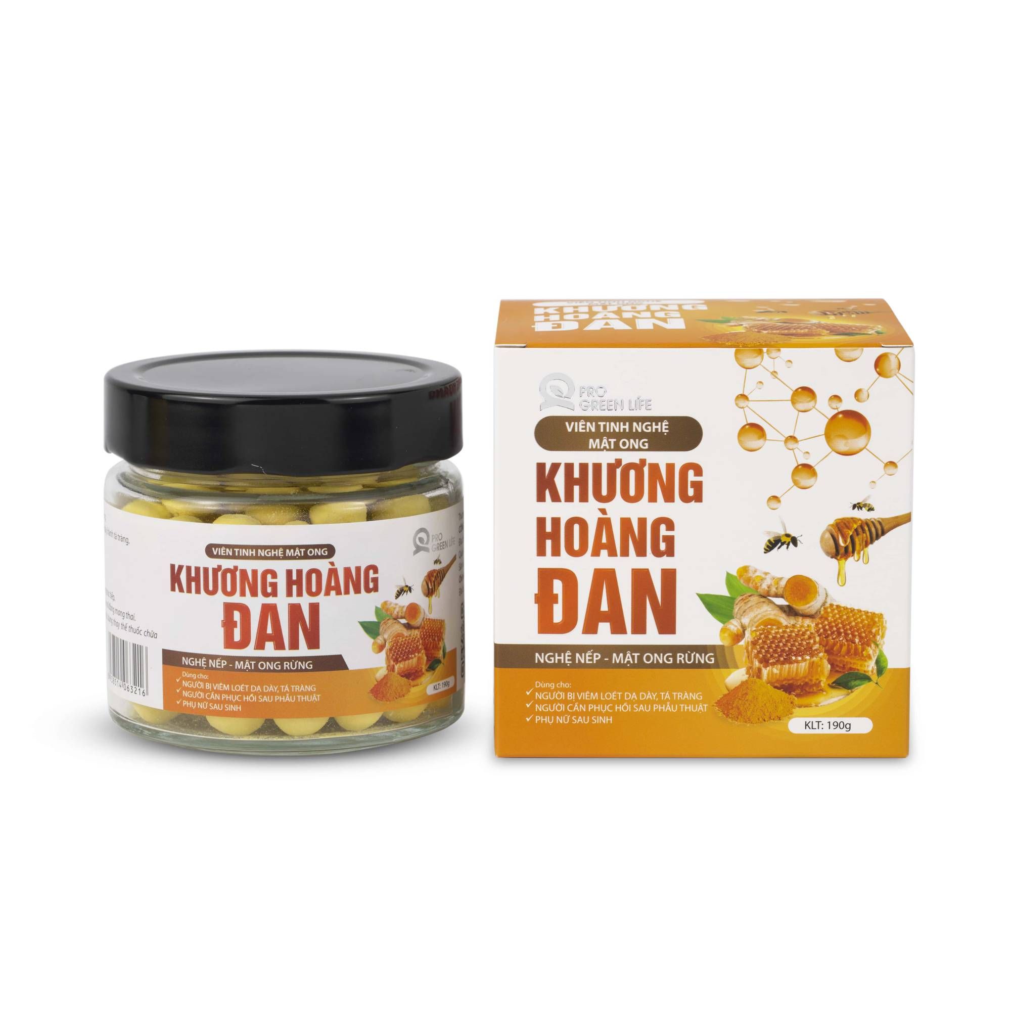  Viên tinh nghệ mật ong Khương Hoàng Đan (Hộp 190g) 