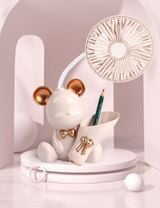 Quạt BearBrick có chuốt bút chì
