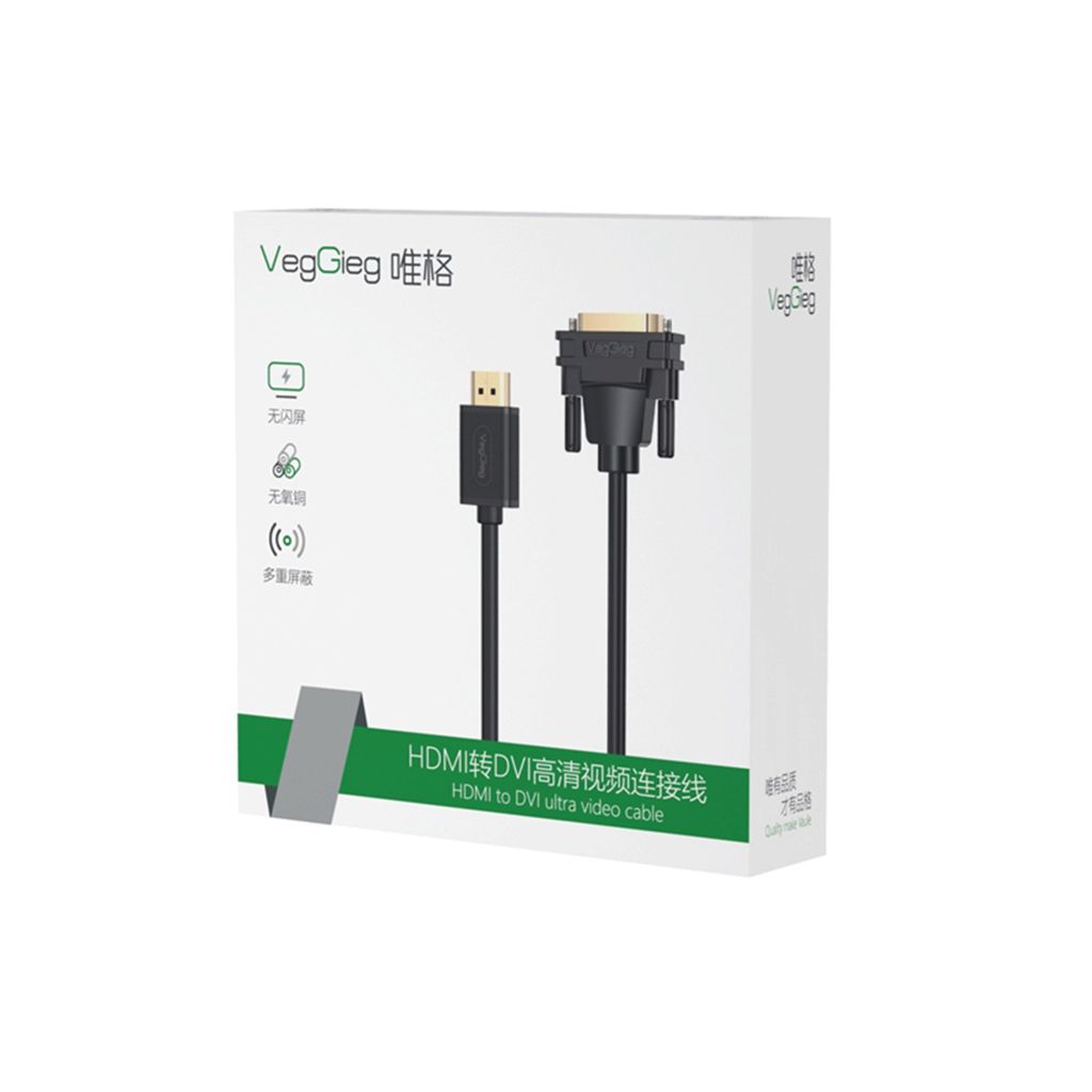 Cáp Hdmi sang DVI(24+1) Veggieg V-D204 3m