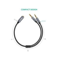 [C] Cáp gộp loa + mic sang 3.5mm Ugreen AV140