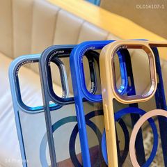 Ốp IP 14 Pro Max Likgus lưng trong đen magsafe viền màu