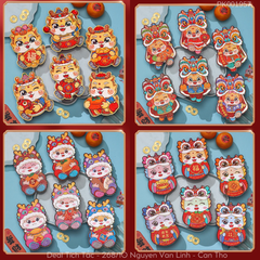 ** Set 6 bao lì xì Chibi 2025 không Mix phản quang