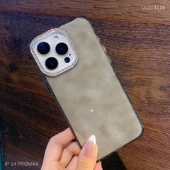Ốp IP 14 Pro Max lưng cứng nhủ kim tuyến camera đính đá