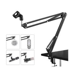 Giá đỡ mic gấp khúc kẹp bàn