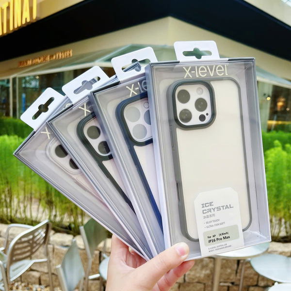 Ốp IP 15 Pro Max X-Level trong cứng viền màu