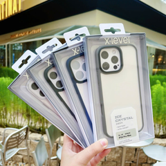 Ốp IP 15 Pro Max X-Level trong cứng viền màu