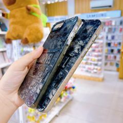Ốp IP 14 Plus/15 Plus nhám bạc vân hình Marvel