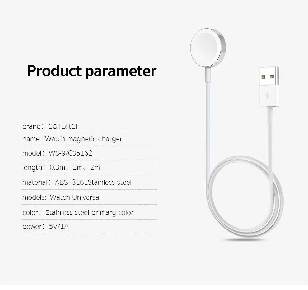 Cáp sạc Apple Watch Coteci U