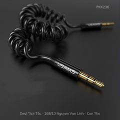 Cáp AUX 2 đầu 3.5mm Usams lò xo 1.2m