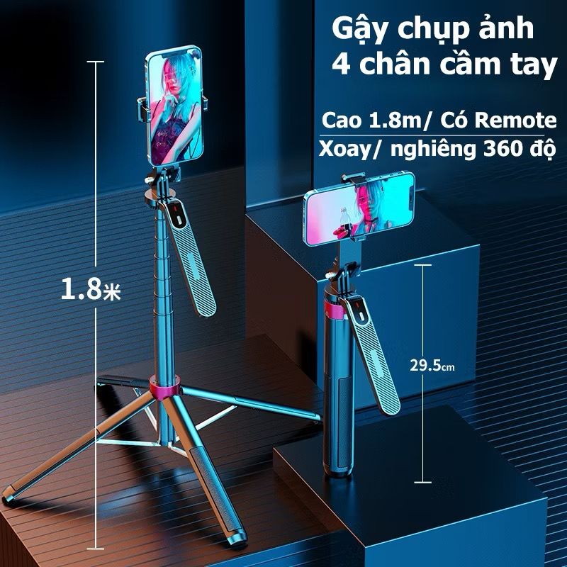 Gậy chụp hình đa năng P185 1.85m