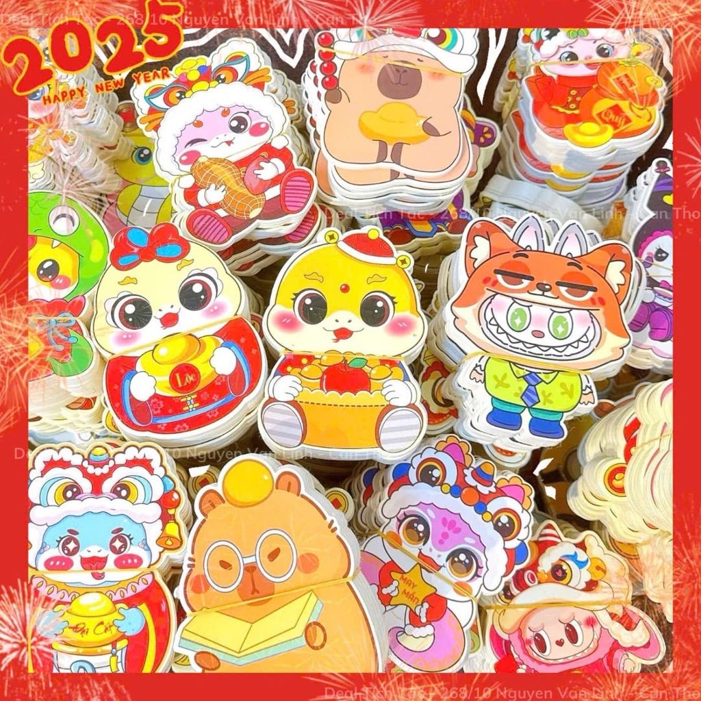 ** Set 10 bao lì xì Chibi 2025 Mix