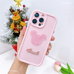 Ốp IP 14 Pro Max dẻo dính đá Gấu Charnel