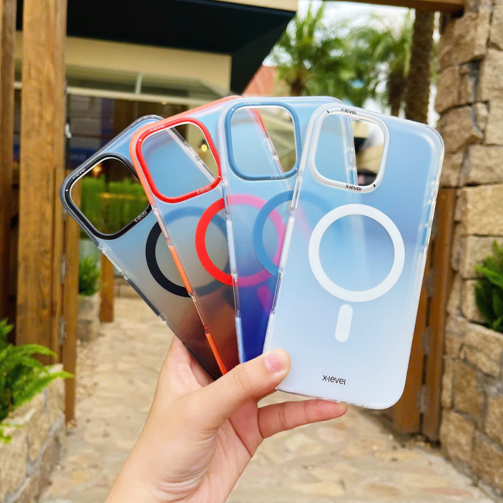 Ốp IP 16 Pro X-level colorful Magsafe loang màu