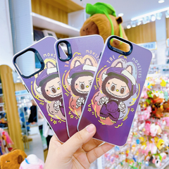Ốp IP 14 Pro lưng cứng Labubu tím
