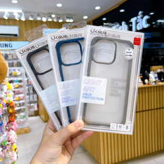 Ốp IP 15 Pro Max Likgus Panzer nhám viền màu