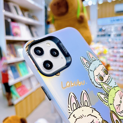 Ốp IP 7+/8+ lưng phản quang Labubu nâu giữa