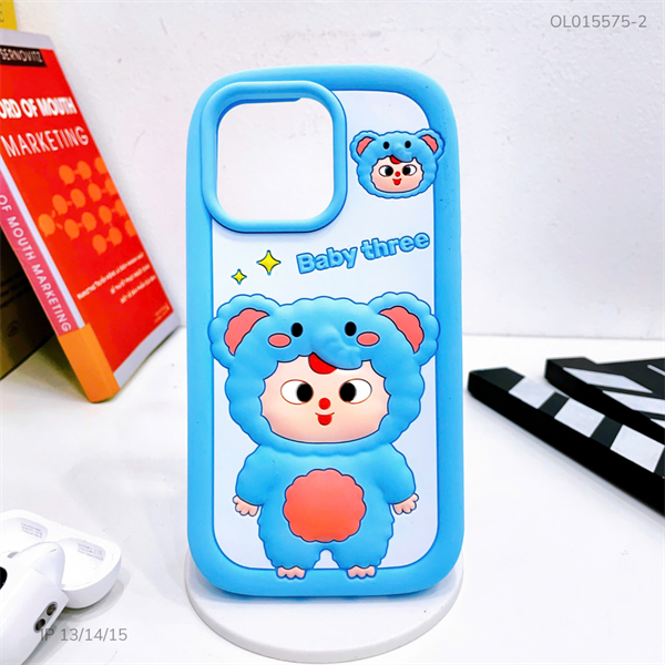 ** Ốp iPhone 13/14/15 dẻo su Voi baby three