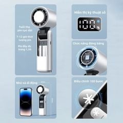 ** Quạt phản lực cầm tay + sò lạnh K801/JY01